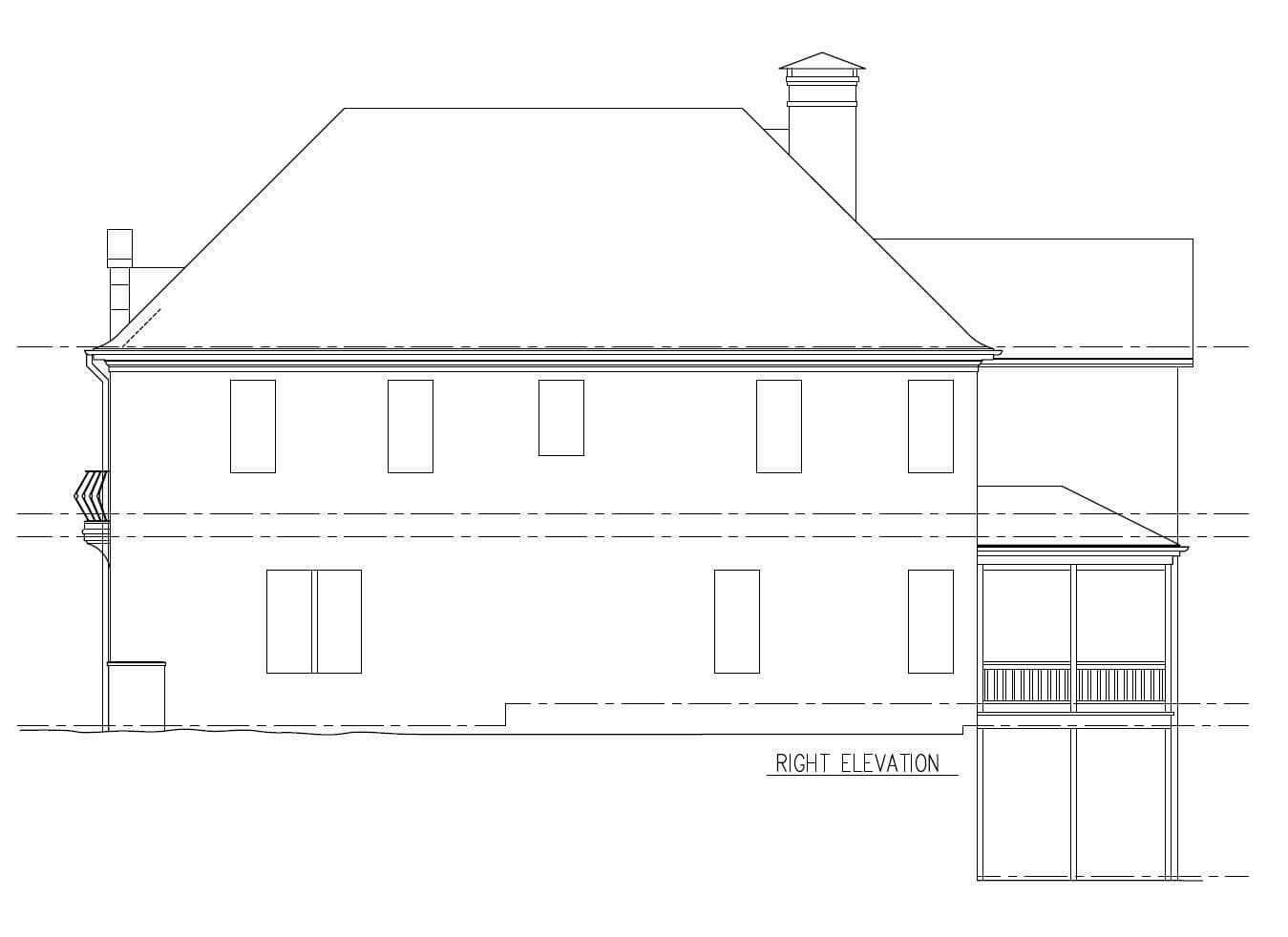 Home Plan Right Elevation