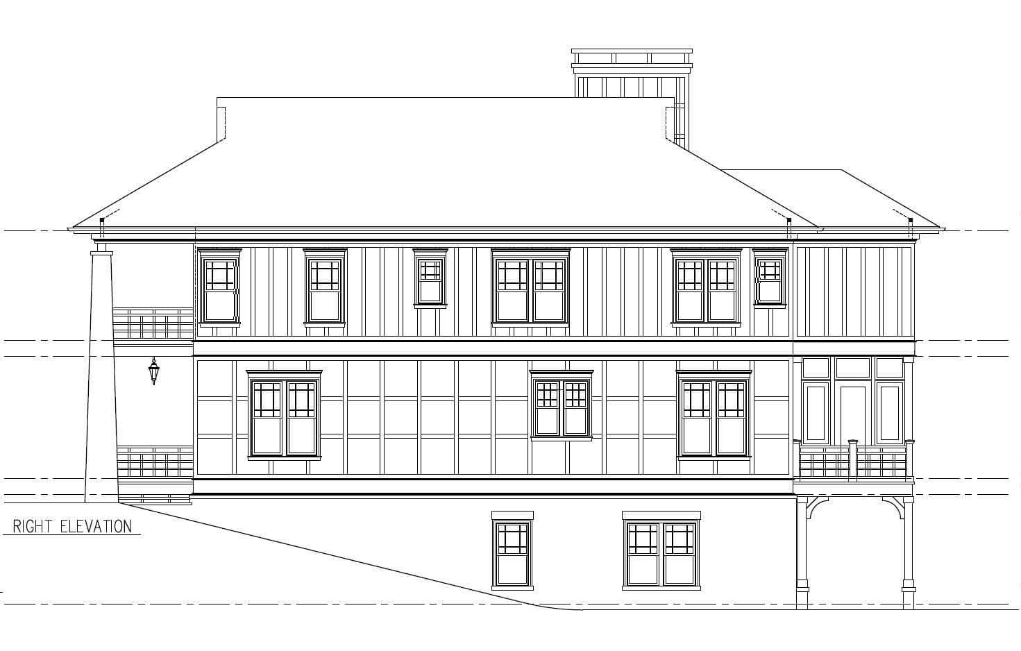 Home Plan Right Elevation
