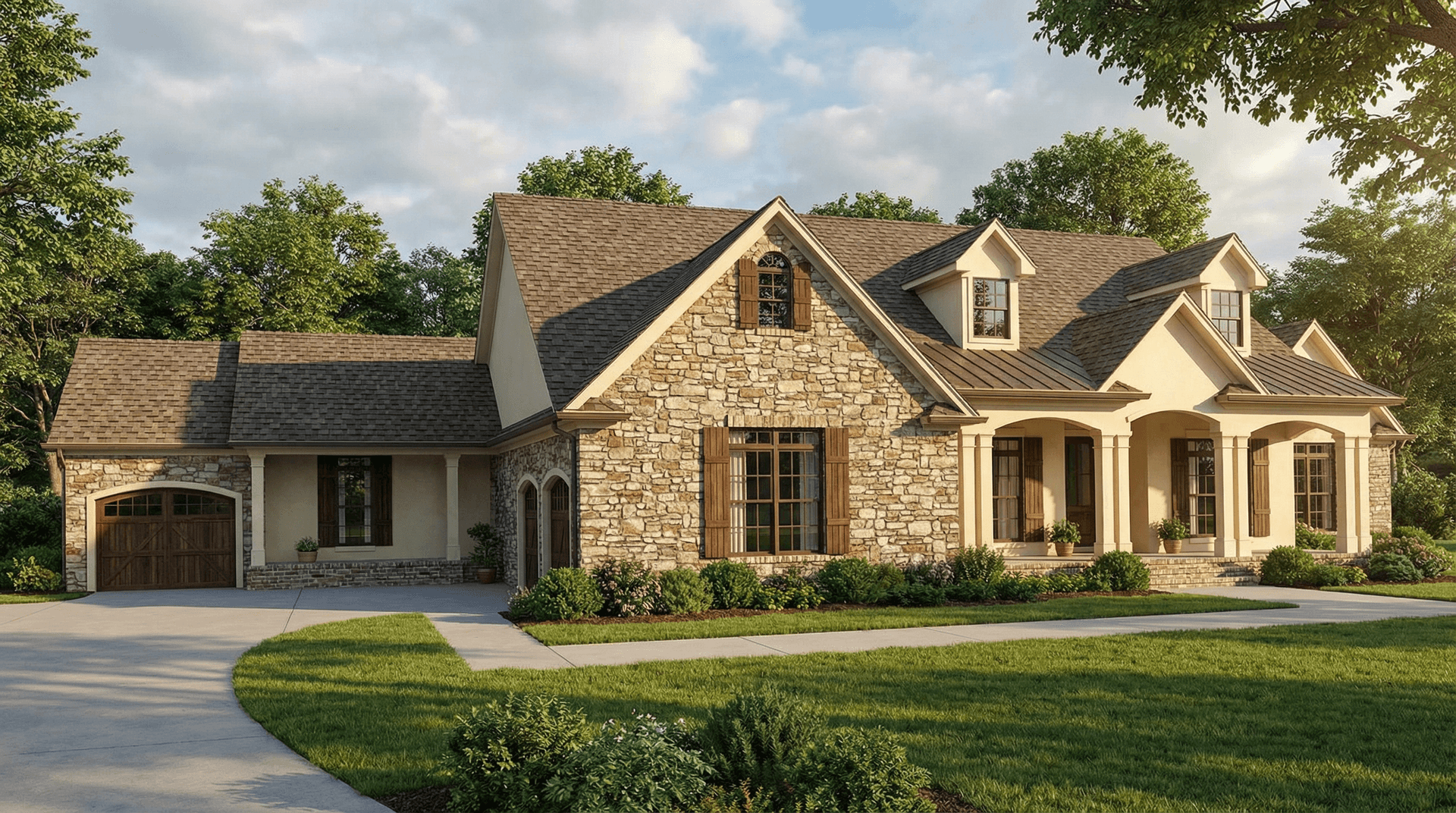 5-Bedroom, 4827 Sq Ft Luxury House Plan - 153-1021 - Front Exterior