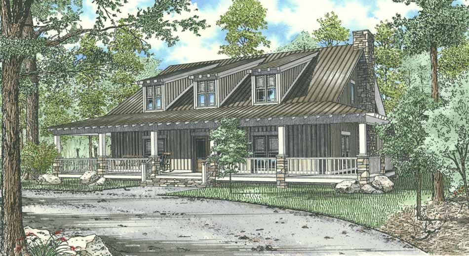 10-Bed, 4134 Sq Ft Lowcountry Lodge - 153-1023 - Front Exterior