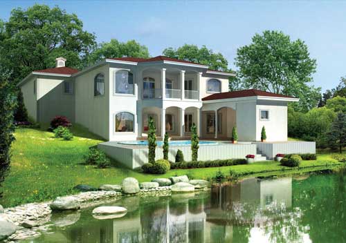 Home Plan Rear Elevation