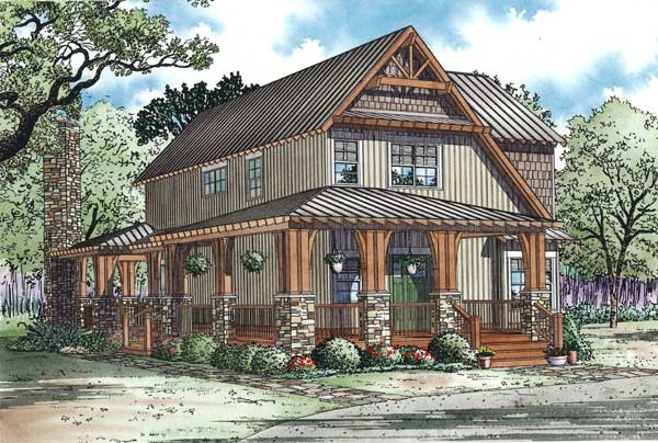Home Plan Rear Elevation