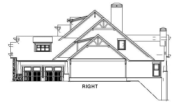 Home Plan Right Elevation