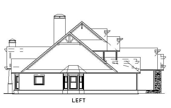 Home Plan Left Elevation