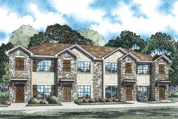 4-Unit Multi-Unit Plan: 2 Bedrm, 1053 Sq Ft Per Unit | #153-1100