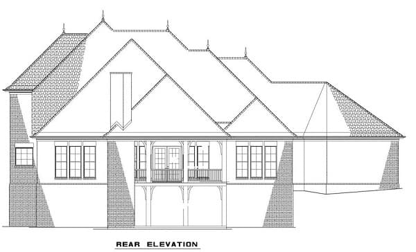 Home Plan Rear Elevation