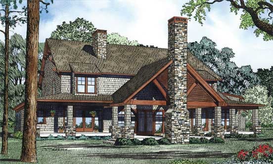 Home Plan Rear Elevation