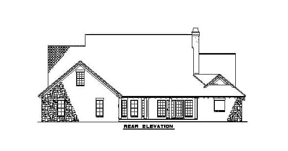 Home Plan Rear Elevation