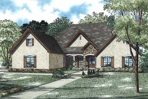 4-Bedroom, 3456 Sq Ft Country Home Plan - 153-1155 - Main Exterior