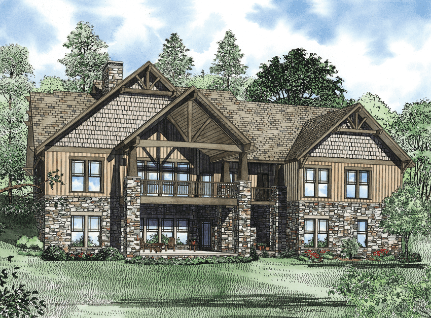 Home Plan Rear Elevation