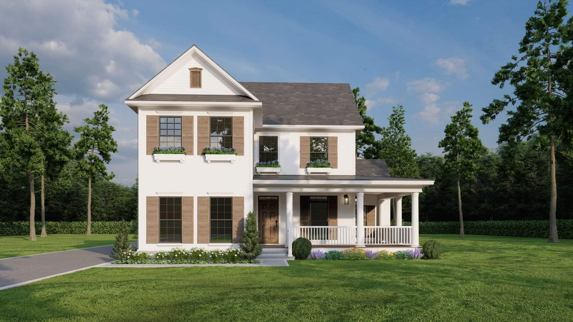 4-Bedroom, 2260 Sq Ft Southern Home Plan - 153-1168 - Main Exterior