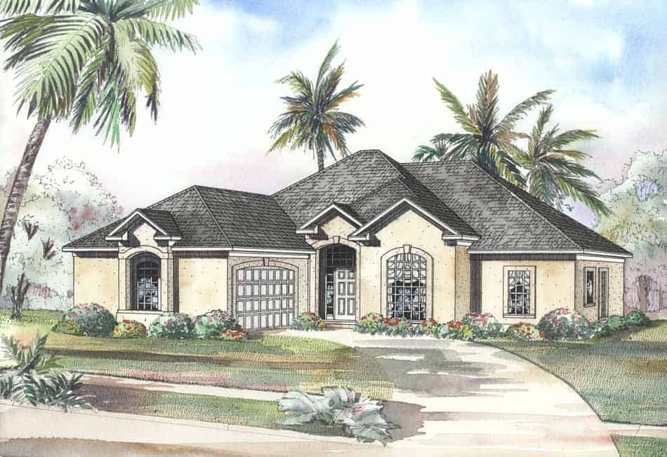3-Bedroom, 2056 Sq Ft Coastal Home Plan - 153-1184 - Main Exterior