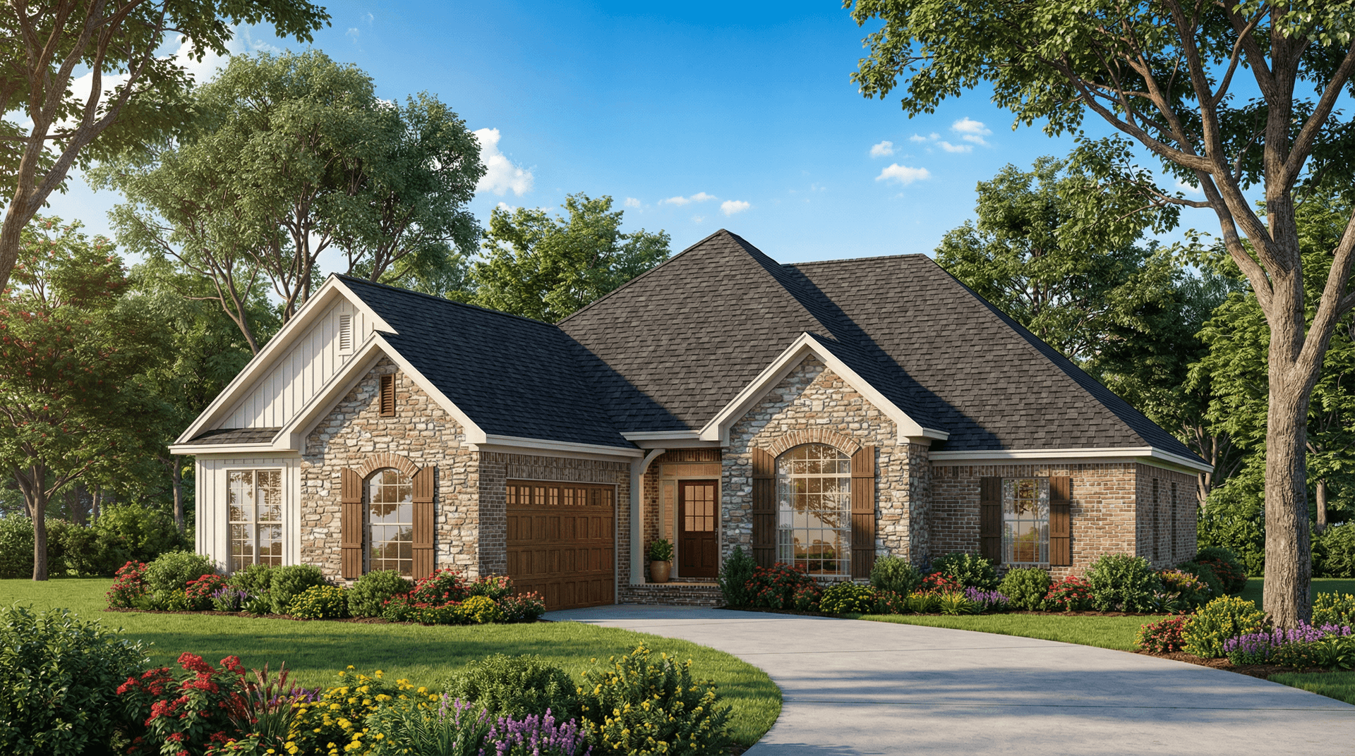 Front elevation of Country home (ThePlanCollection: House Plan #153-1218)