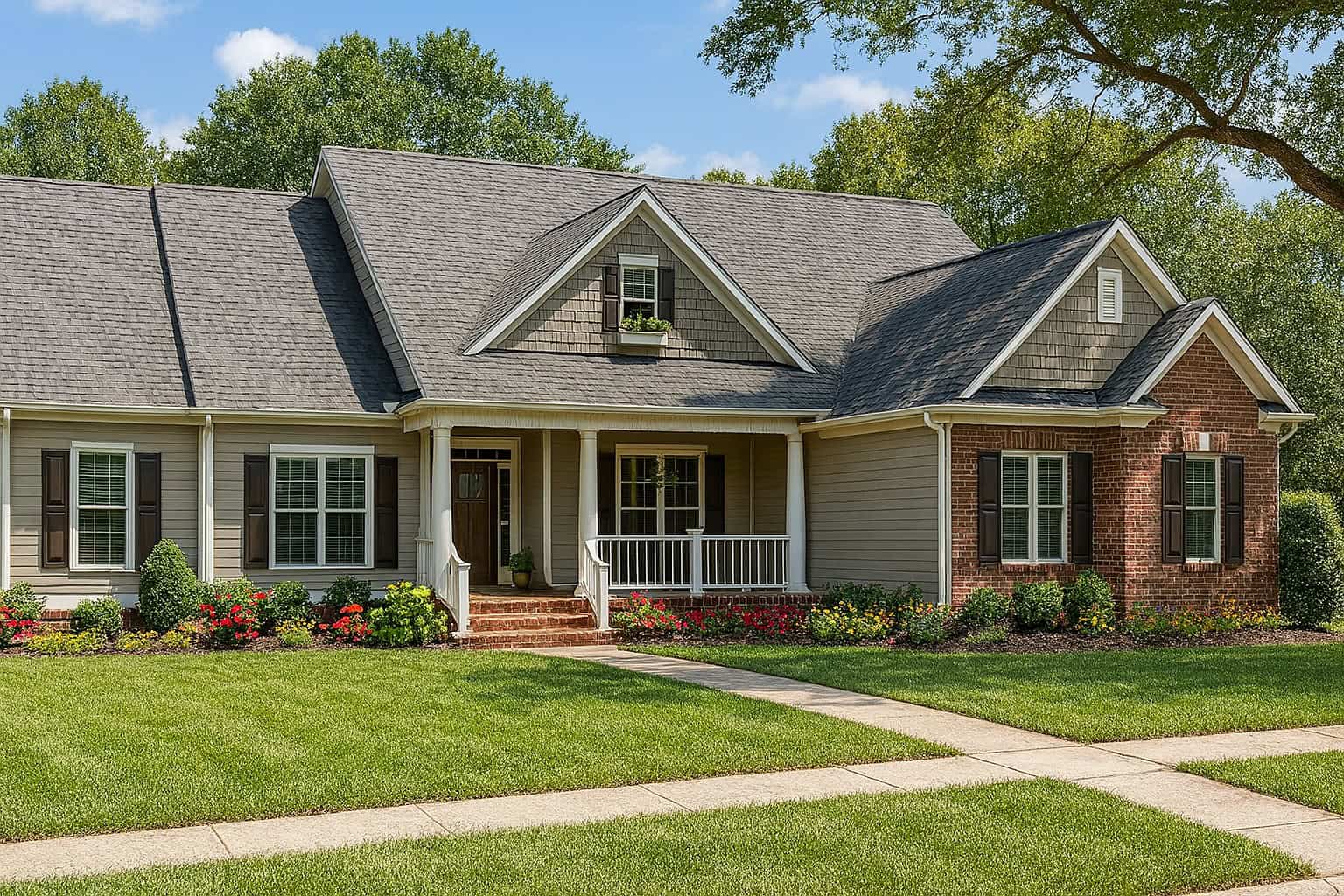 3-Bedroom, 2029 Sq Ft Country Home Plan - 153-1247 - Main Exterior