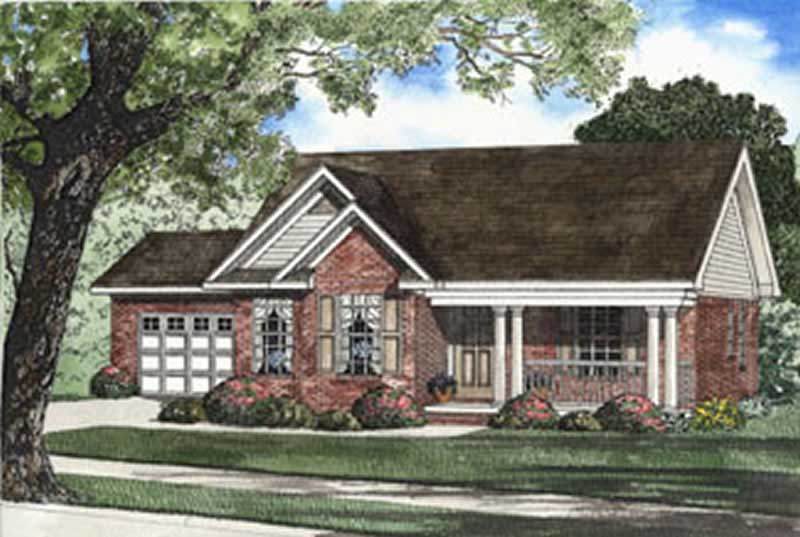 3-Bedroom, 1321 Sq Ft Country Home Plan - 153-1345 - Main Exterior