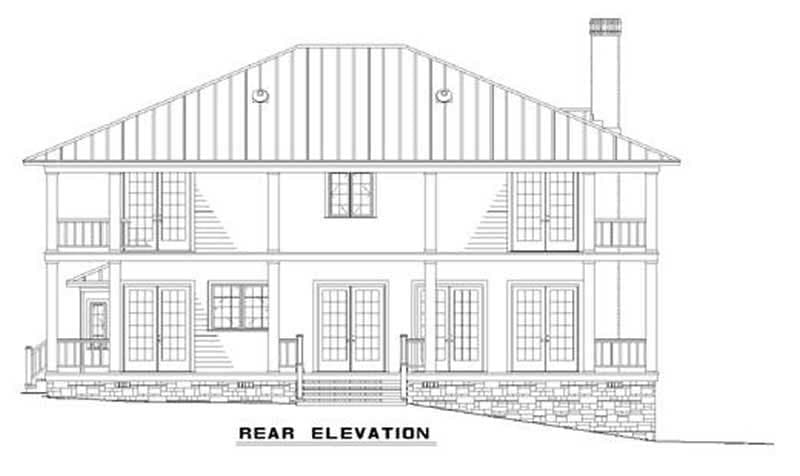 Home Plan Rear Elevation