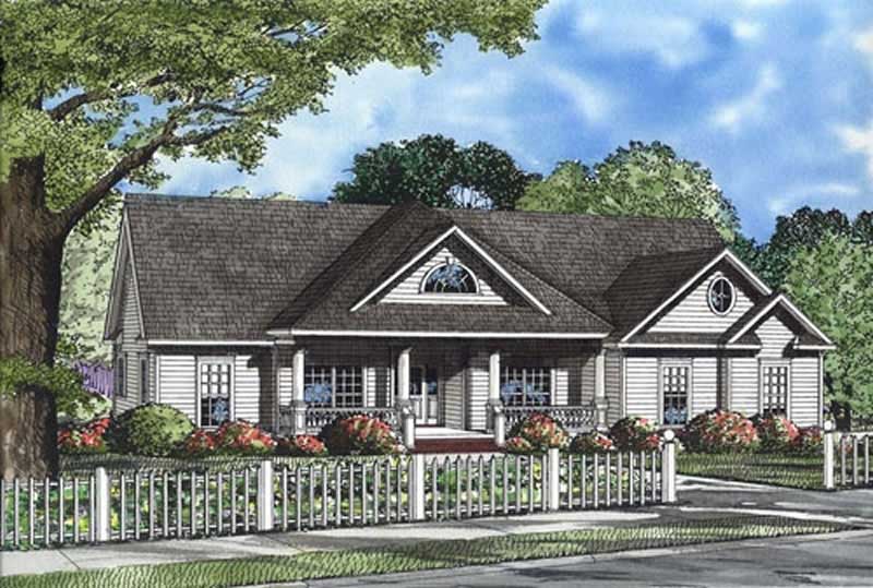 3-Bedroom, 2163 Sq Ft Ranch Home Plan - 153-1394 - Main Exterior