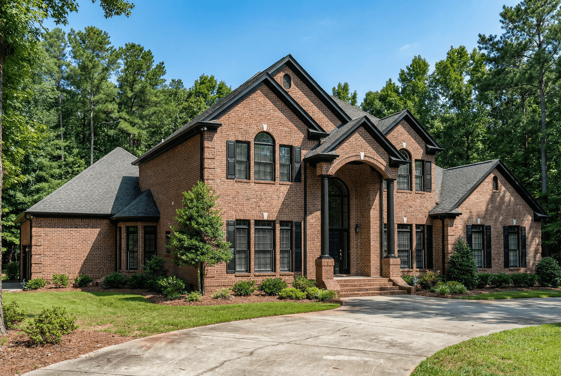 4-Bedroom, 4054 Sq Ft Traditional House Plan - 153-1444 - Front Exterior