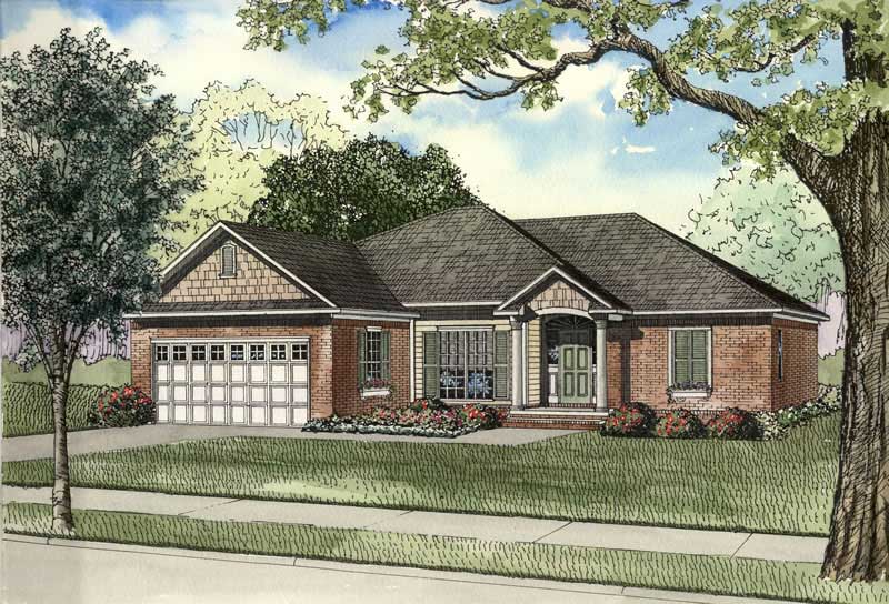 3-Bedroom, 1560 Sq Ft Craftsman House Plan - 153-1469 - Front Exterior