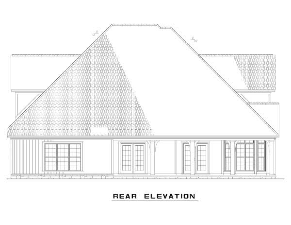 Home Plan Rear Elevation