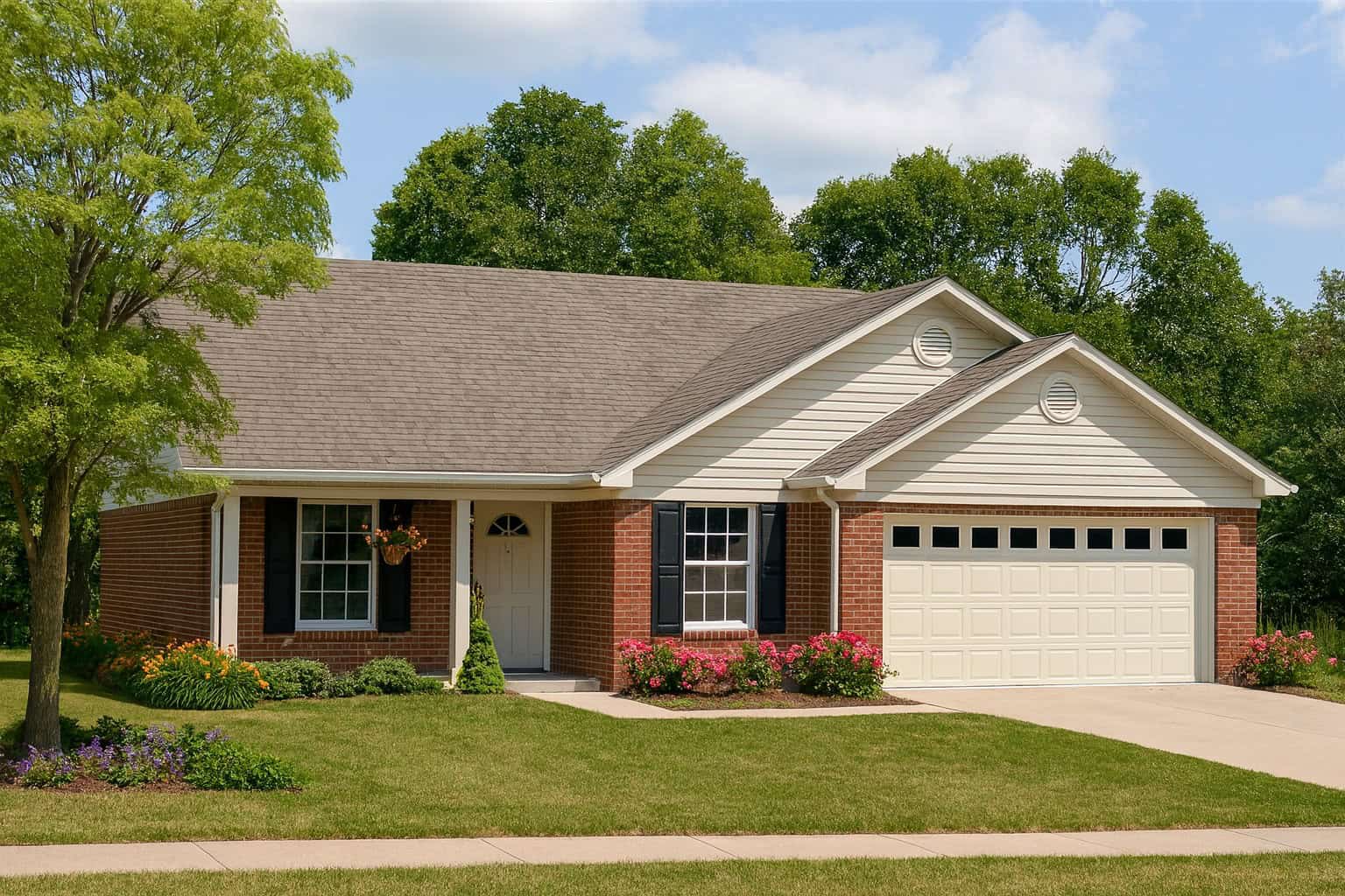 3-Bedroom, 1082 Sq Ft Ranch Home Plan - 153-1564 - Main Exterior