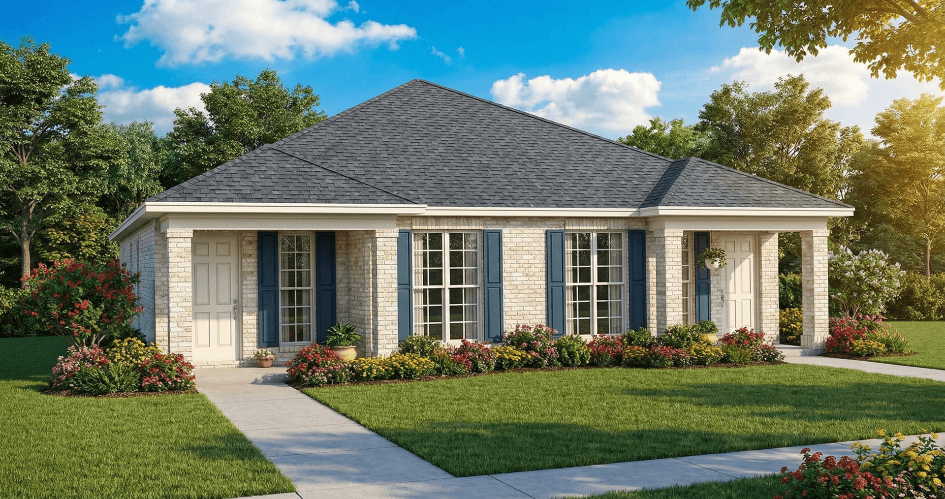 Contemporary duplex home (ThePlanCollection: Plan #153-1591)