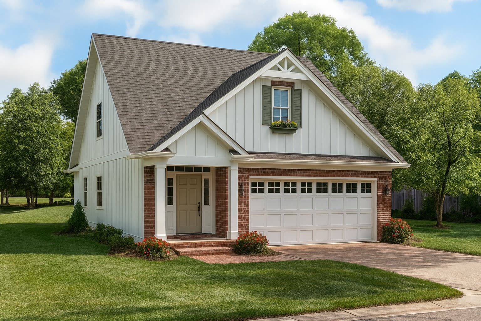 3-Bedroom, 1890 Sq Ft Country House Plan - 153-1593 - Front Exterior