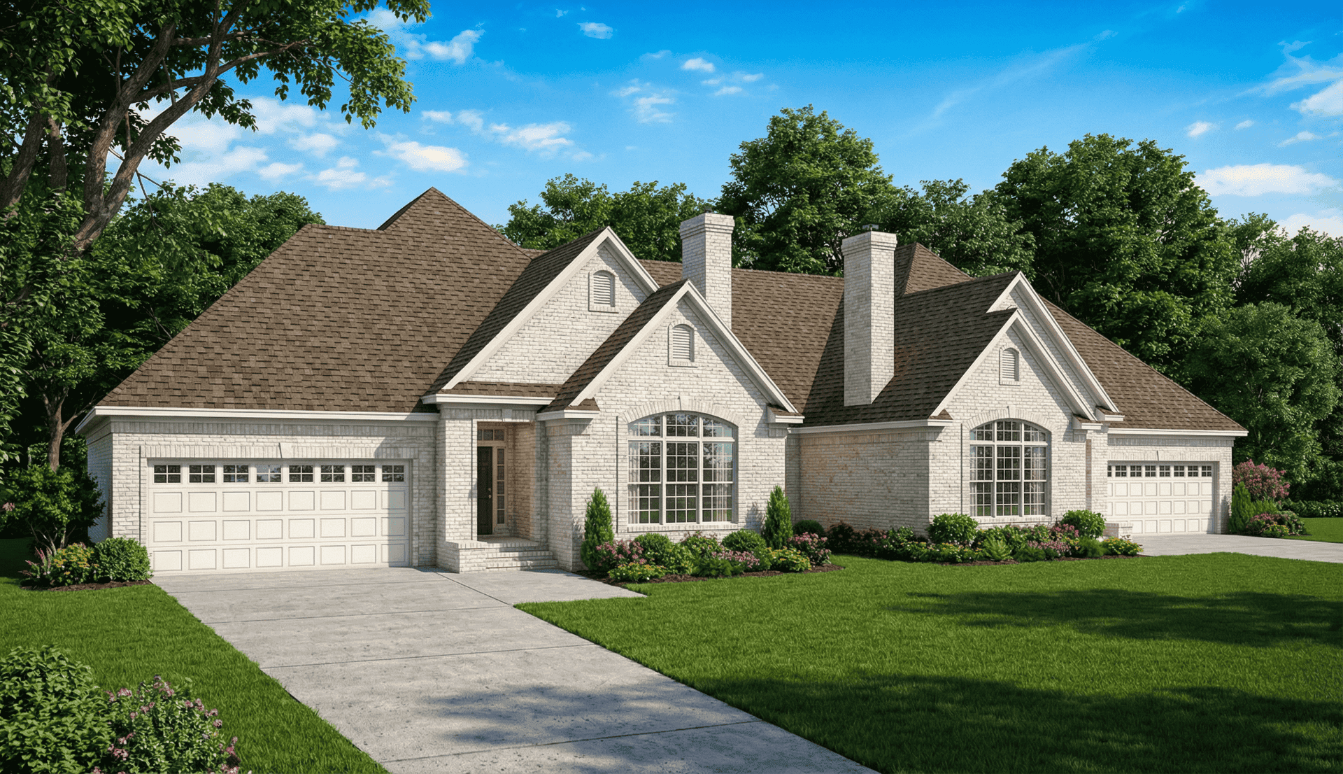 Front elevation of Multi-Unit home (ThePlanCollection: House Plan #153-1596)