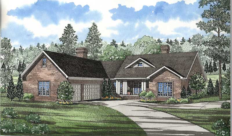 3-Bedroom, 2611 Sq Ft Ranch Home Plan - 153-1633 - Main Exterior