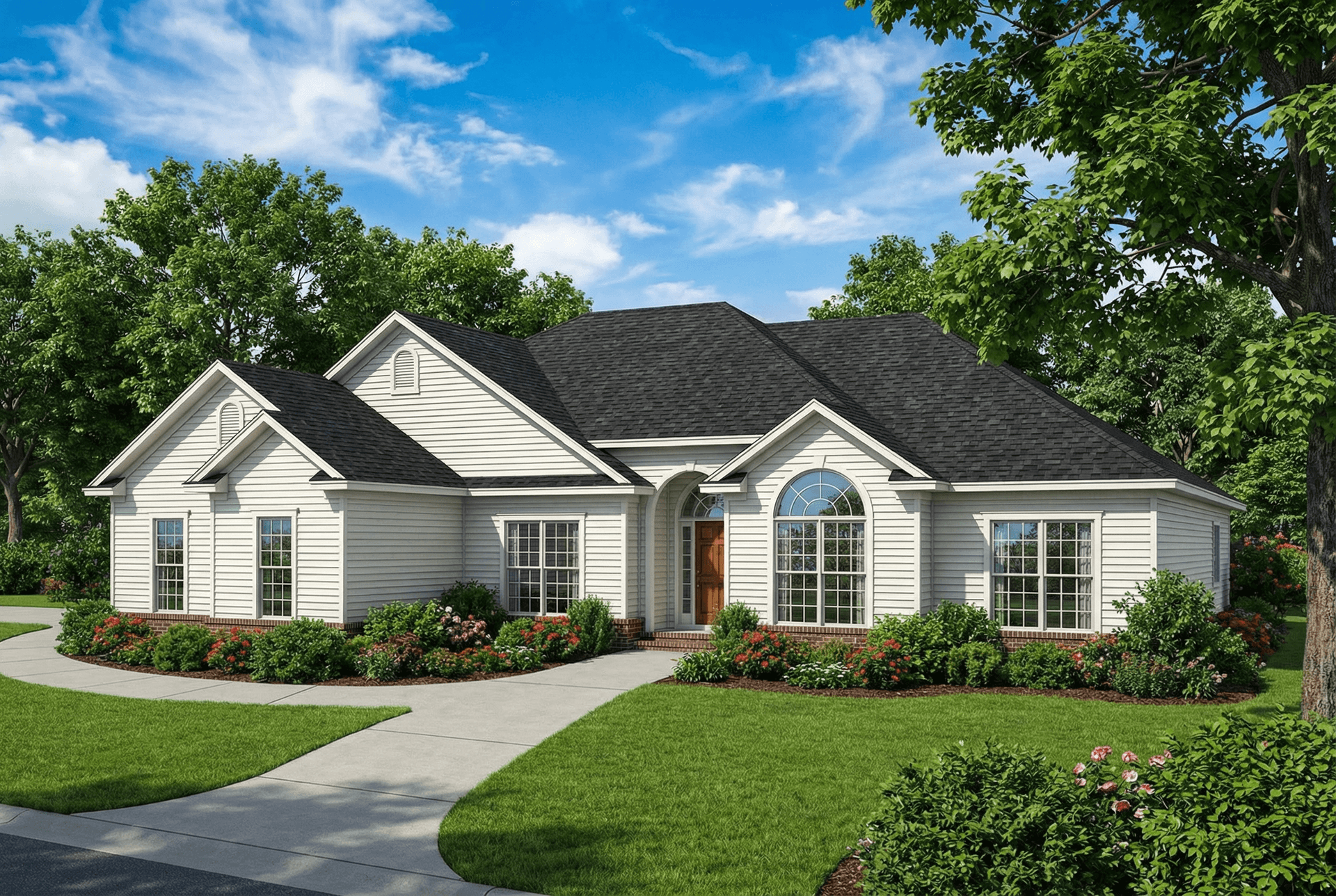 Ranch home (ThePlanCollection: Plan #153-1645)