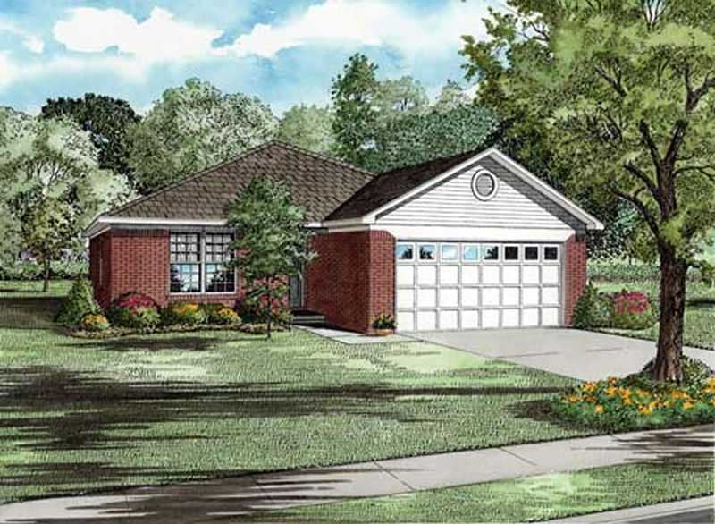 3-Bedroom, 1356 Sq Ft Ranch Home Plan - 153-1707 - Main Exterior