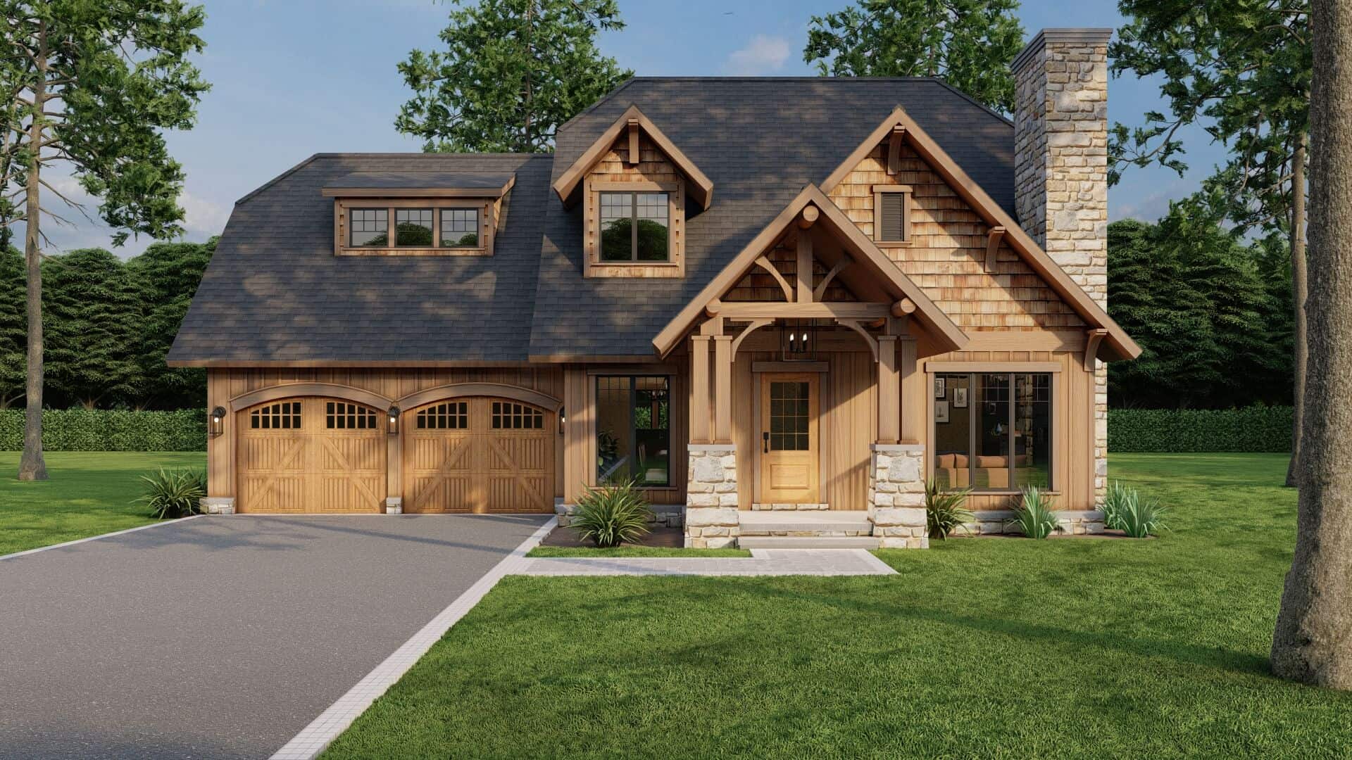 3-Bedroom, 1834 Sq Ft Home Plan - 153-1720 - Main Exterior