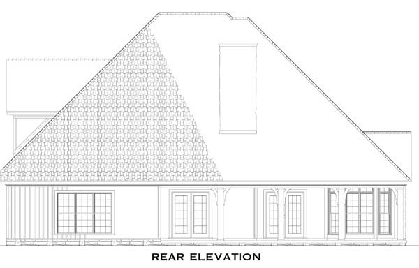 Home Plan Rear Elevation