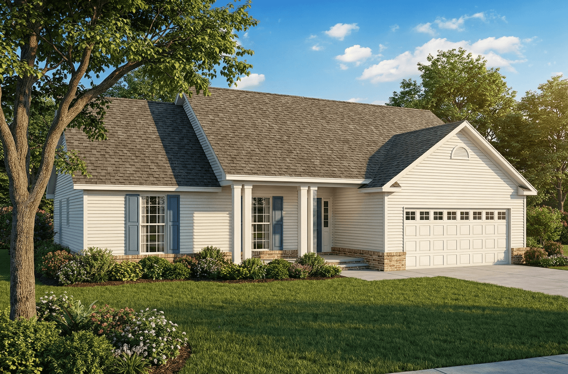 Front elevation of Small House Plans home (ThePlanCollection: House Plan #153-1848)