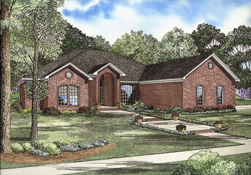 4-Bedroom, 2545 Sq Ft Ranch House Plan - 153-1864 - Front Exterior