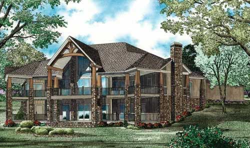 Home Plan Rear Elevation