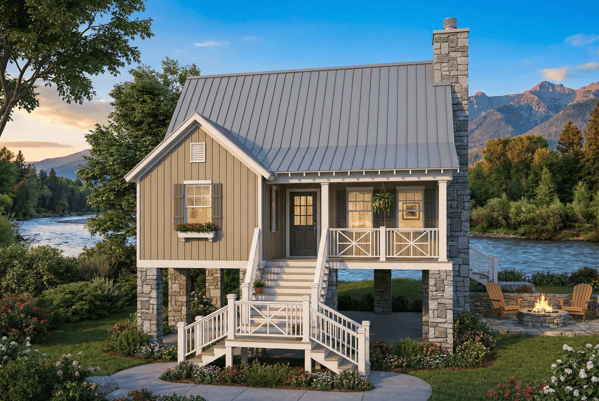 2-Bedroom, 1178 Sq Ft Country House Plan - 153-1932 - Front Exterior