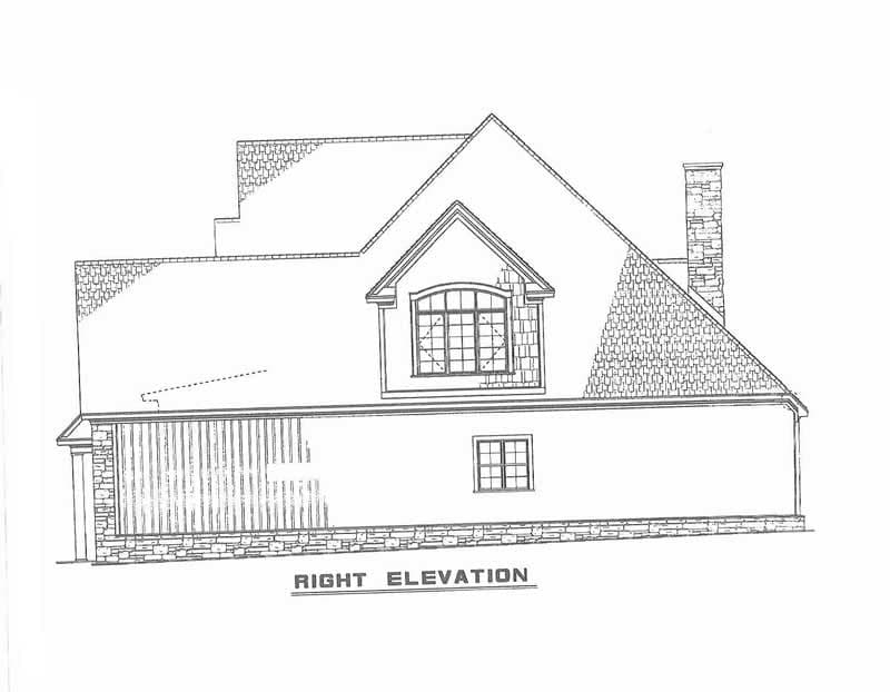 Home Plan Right Elevation