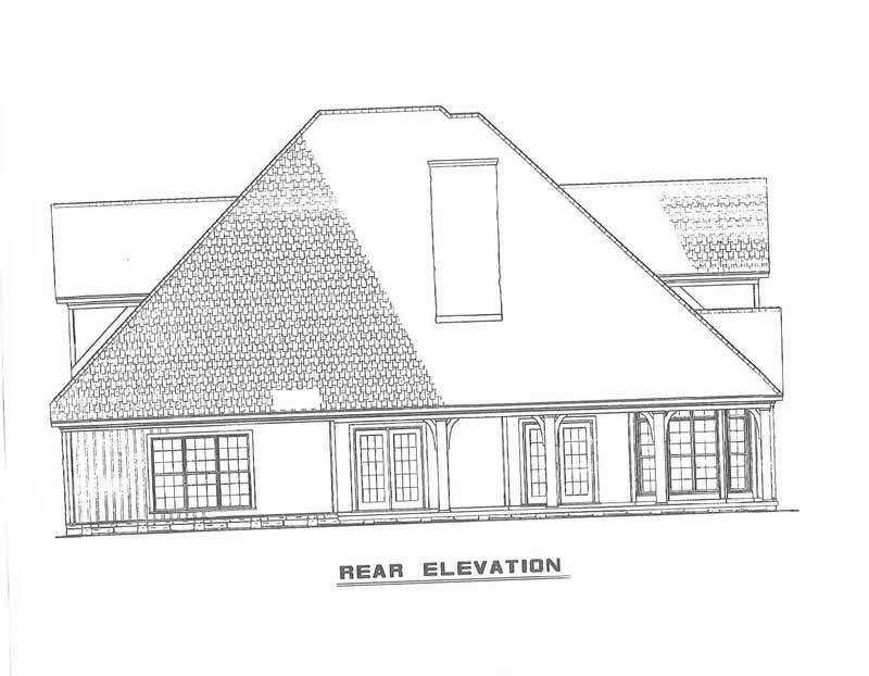 Home Plan Rear Elevation