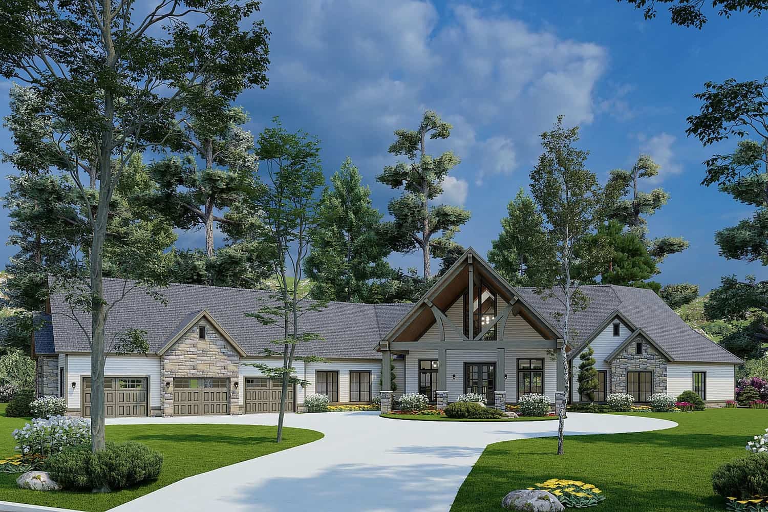 3-Bedroom, 6636 Sq Ft Luxury Home - Plan #153-1937 - Main Exterior