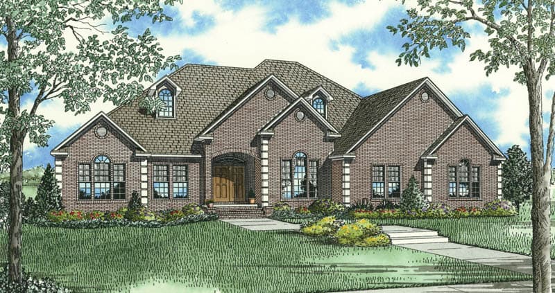 3-Bedroom, 3050 Sq Ft Ranch House Plan - 153-1953 - Front Exterior