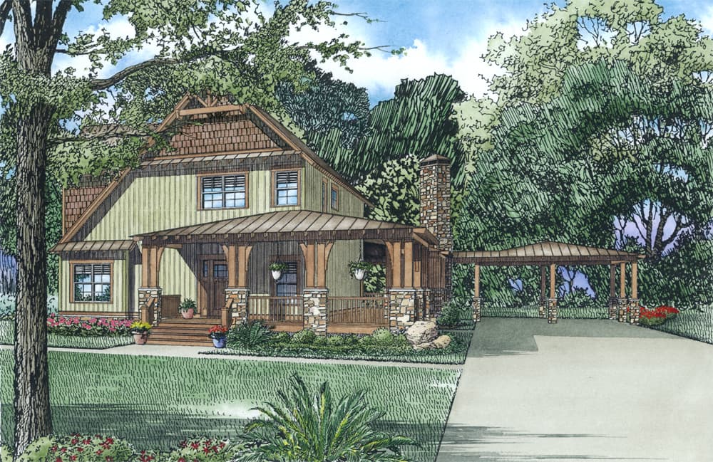 3-Bedroom, 2877 Sq Ft Craftsman House Plan - 153-2012 - Front Exterior