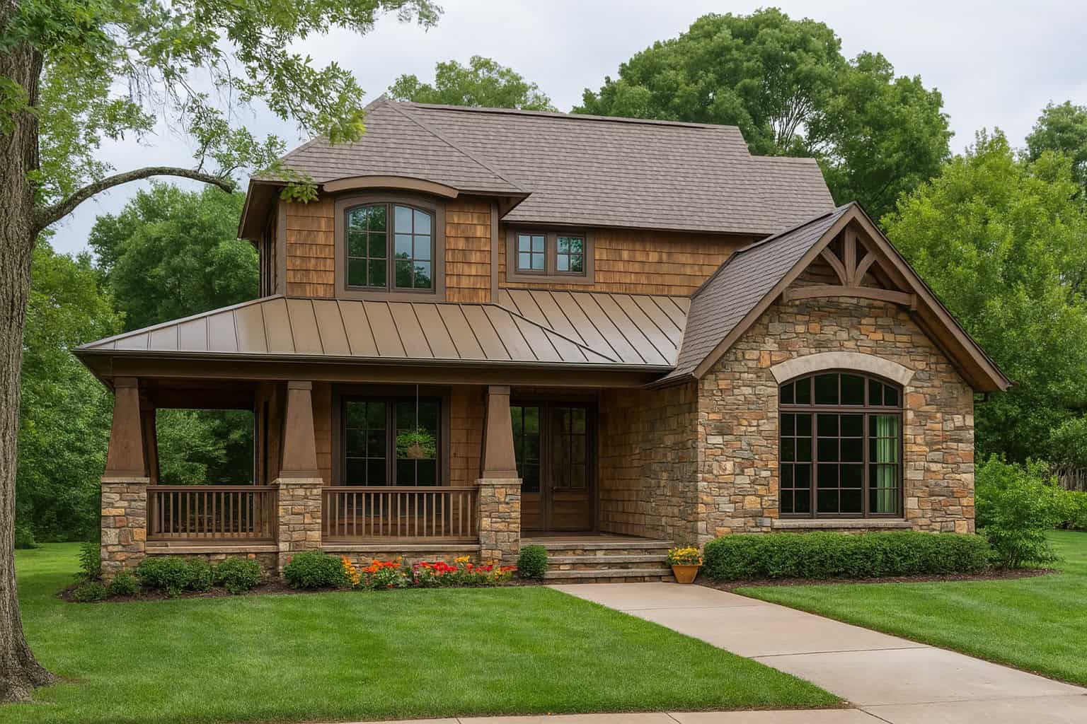 3-Bedroom, 3041 Sq Ft Craftsman House Plan - 153-2015 - Front Exterior