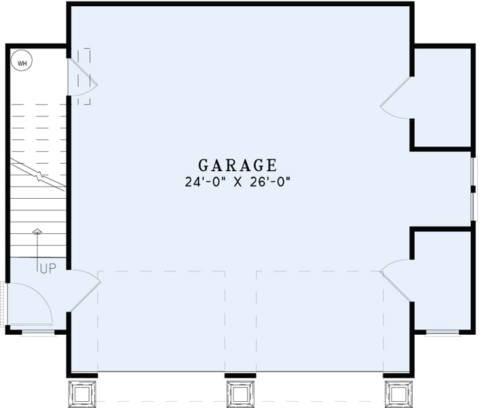 Floor Plan First Story of Garage w/Apartments Plan #153-2029