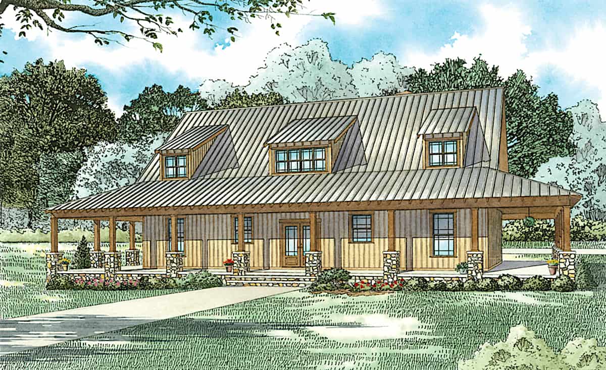 4-Bedroom, 2981 Sq Ft Farmhouse Plan #153-2111 - Main Exterior