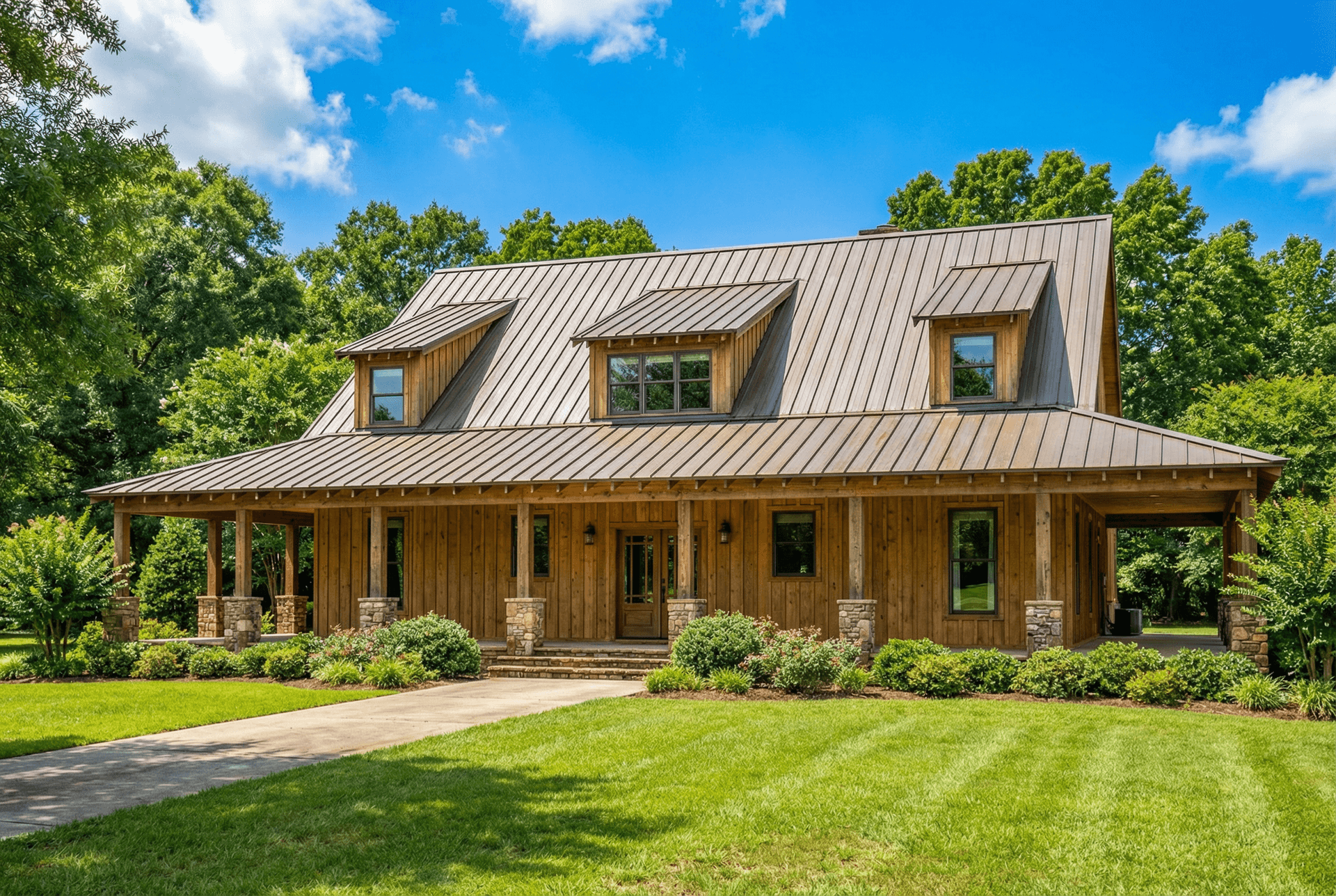 Front elevation of Farmhouse home (ThePlanCollection: House Plan #153-2111)
