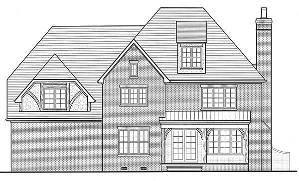 Home Plan Rear Elevation