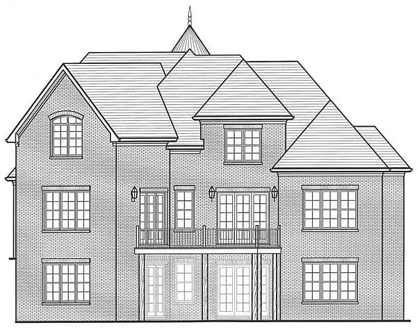 Home Plan Rear Elevation