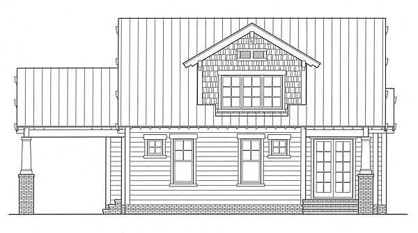 Home Plan Rear Elevation