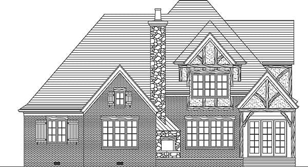 Home Plan Rear Elevation